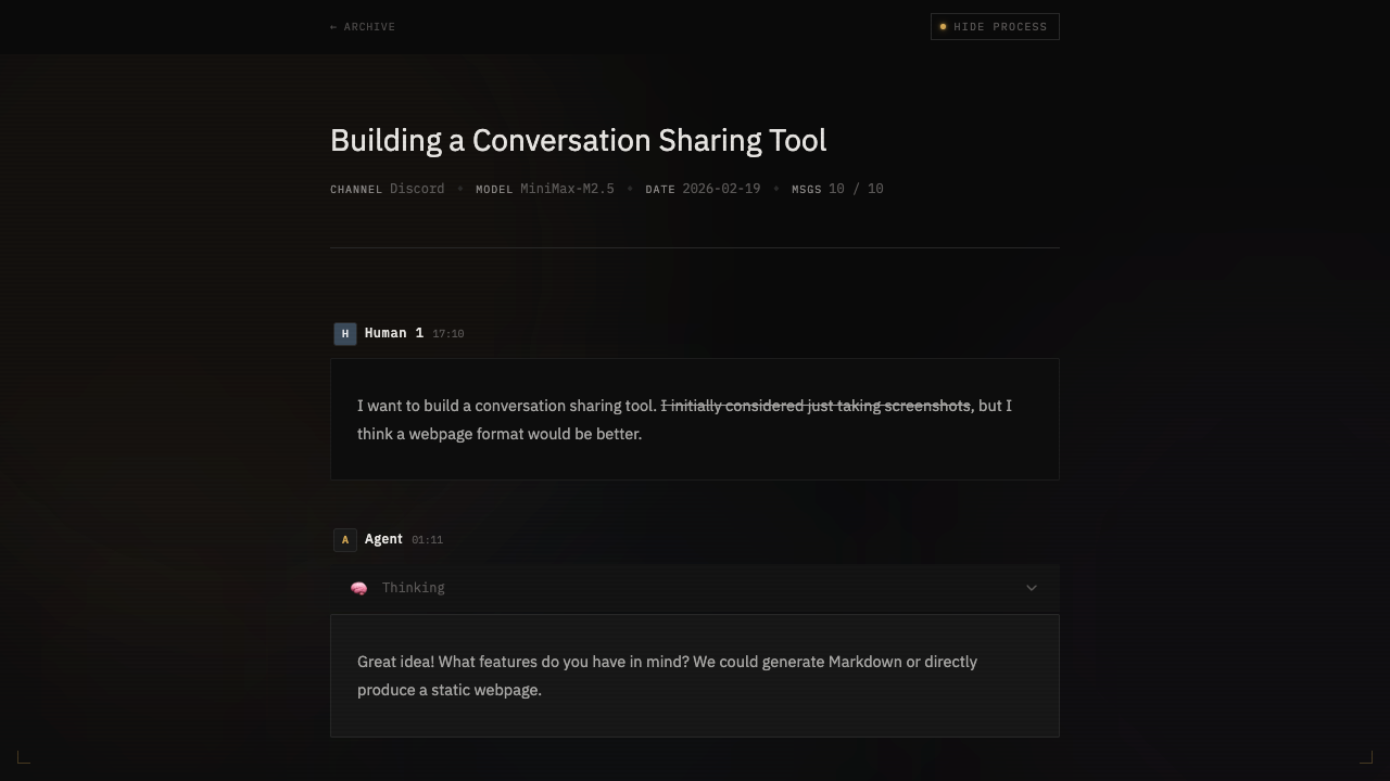 Openclaw Chats Share